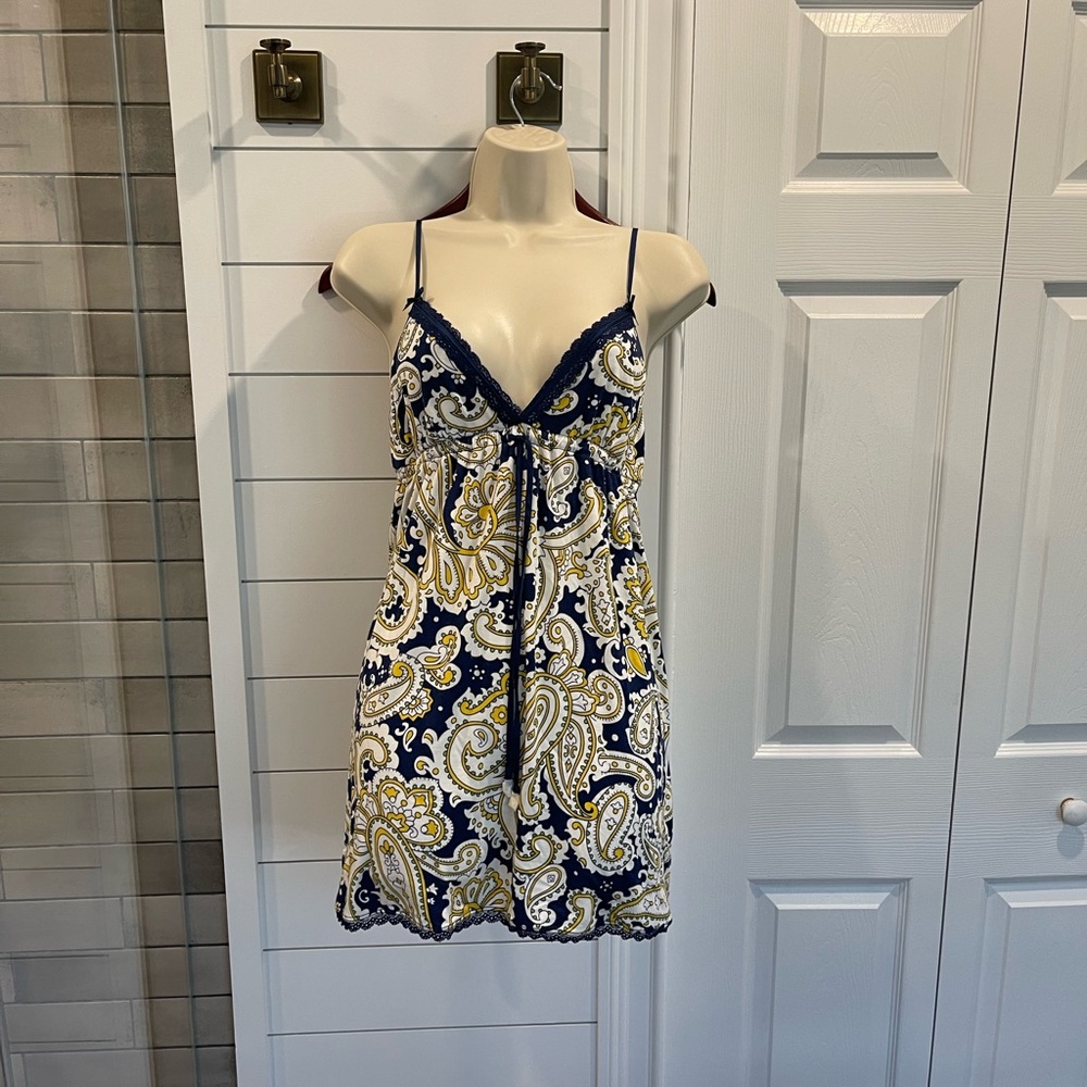 Juicy Couture Yellow and Blue Patterned Dress